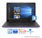 HP 15-bs008cy Core i3-7100 2TB HDD 15.6” HD Touch Laptop (Amethyst Purple)