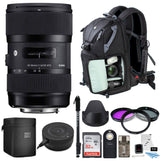 Sigma 18-35mm f/1.8 DC HSM Art Lens for Nikon DSLR Cameras Bundle