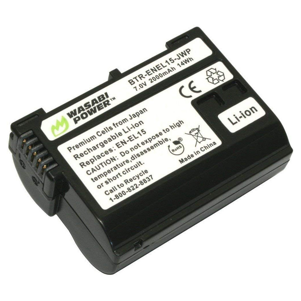 Wasabi Power Battery (2-Pack) and Dual Charger for Nikon EN-EL15