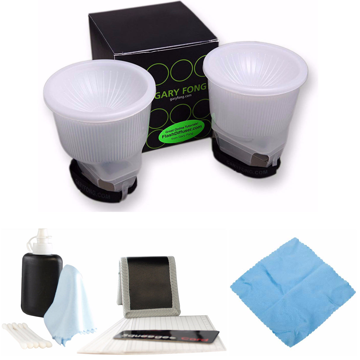 Gary Fong Lightsphere Universal Flash Diffuser Starter Kit with Cleaning Kit