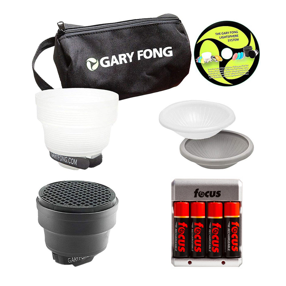 Gary Fong Portrait Lighting Flash Modifying Kit and Rechargeable Battery Pack