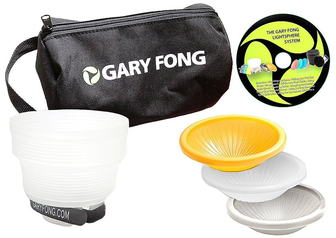 Gary Fong Lightsphere Wedding Event Flash Modifying Kit and Rechargeable AA Pack