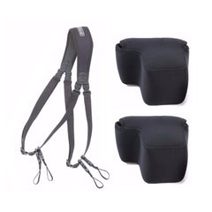 OpTech USA Utility Sling Duo - 2-Camera Shoulder Sling and Soft Pouch (2-Pack)