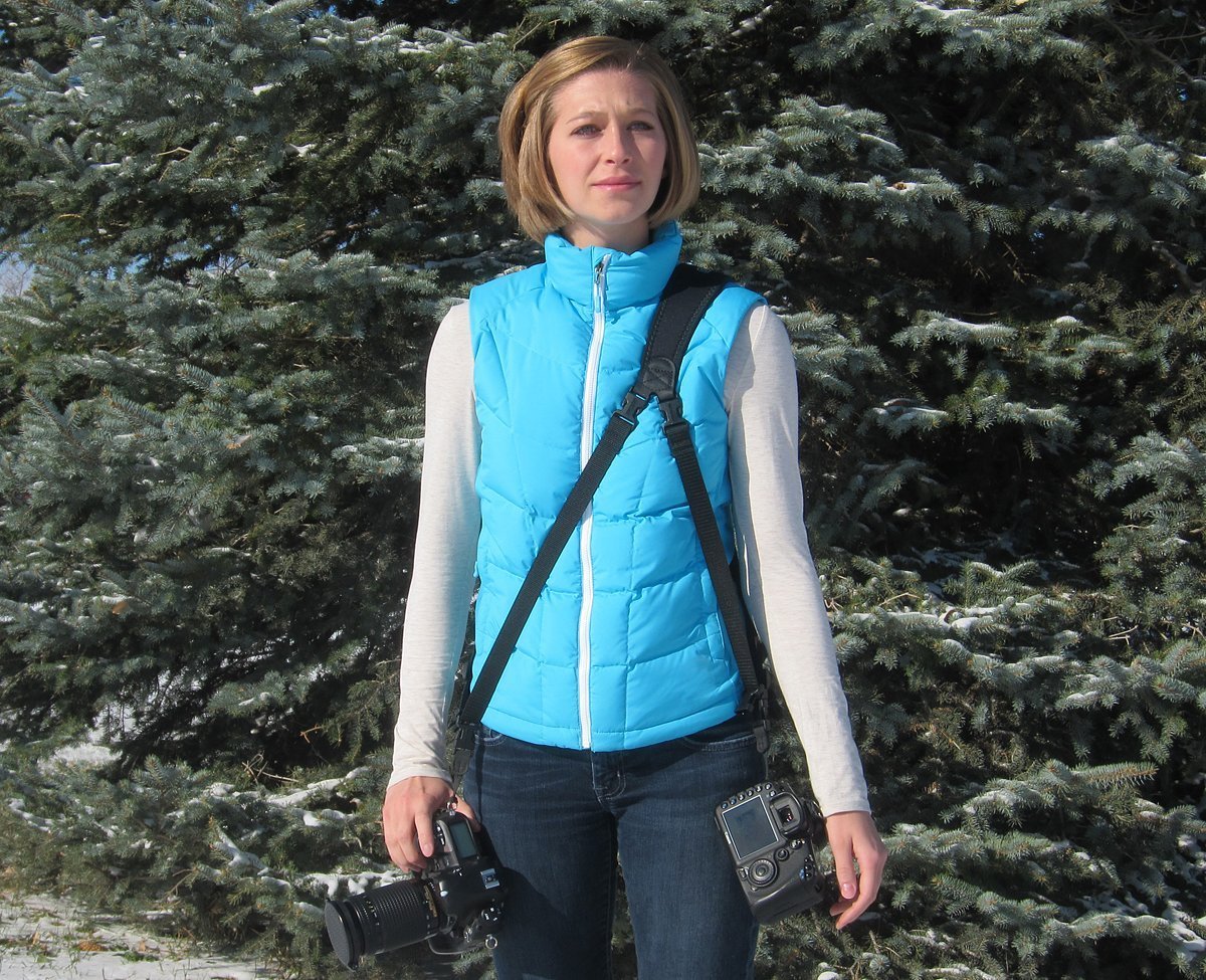 OpTech Utility Sling Duo - 2-Camera Shoulder Sling with Lens Cleaning Pen