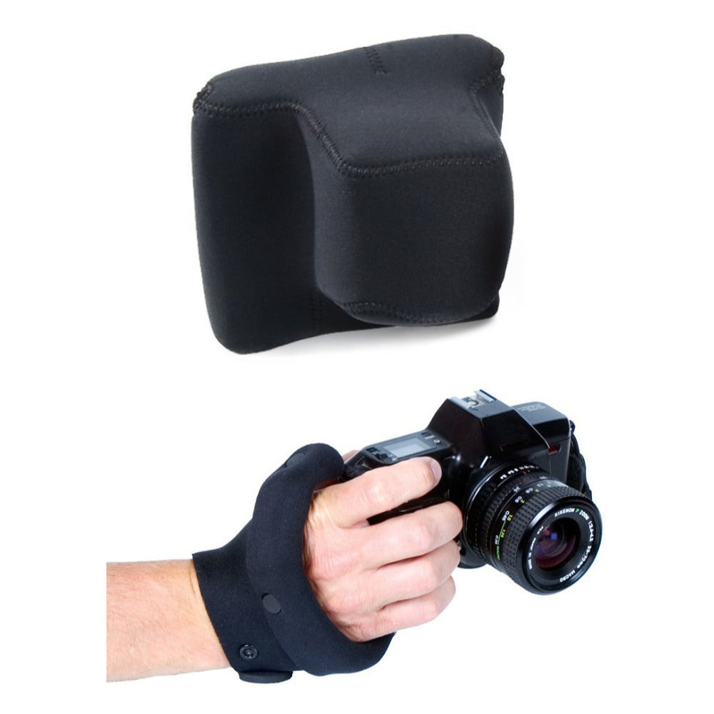 OP/TECH USA Soft Pouch for Digital D-SLR Camera and Grip Wrist Strap Bundle