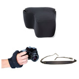 OP/TECH Super Classic Neck Strap with Grip Strap and D-Midsize Soft Camera Pouch