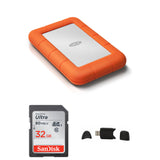 LaCie Rugged USB 3.0 4TB Mini Hard Drive Bundle