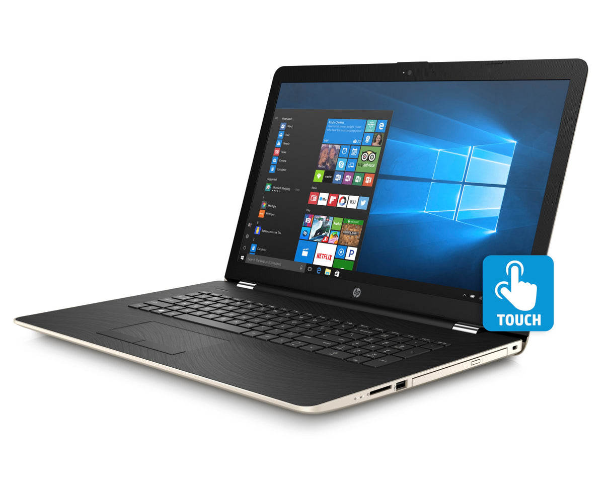 HP 17-bs040ds Intel Core i3-7100 8GB 256GB SSD 17.3" HD+ Touch-Screen Laptop