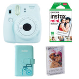 Fujifilm Instax Mini 9 Instant Camera (Ice Blue) with Accessory Bundle
