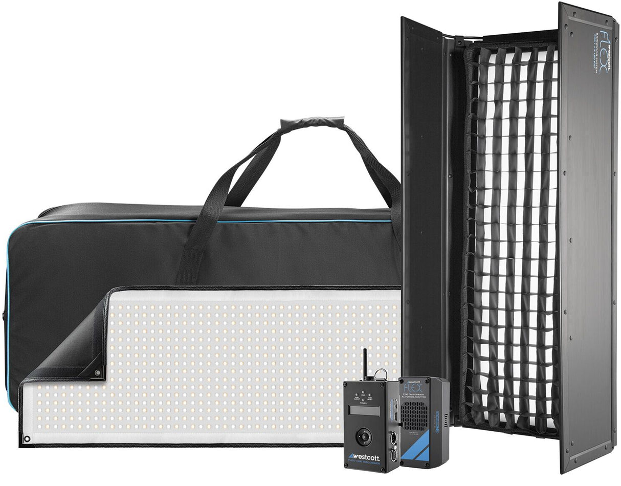 Westcott Flex Cine DMX 1-Light Barndoor Kit (1' x 3', Bi-Color)