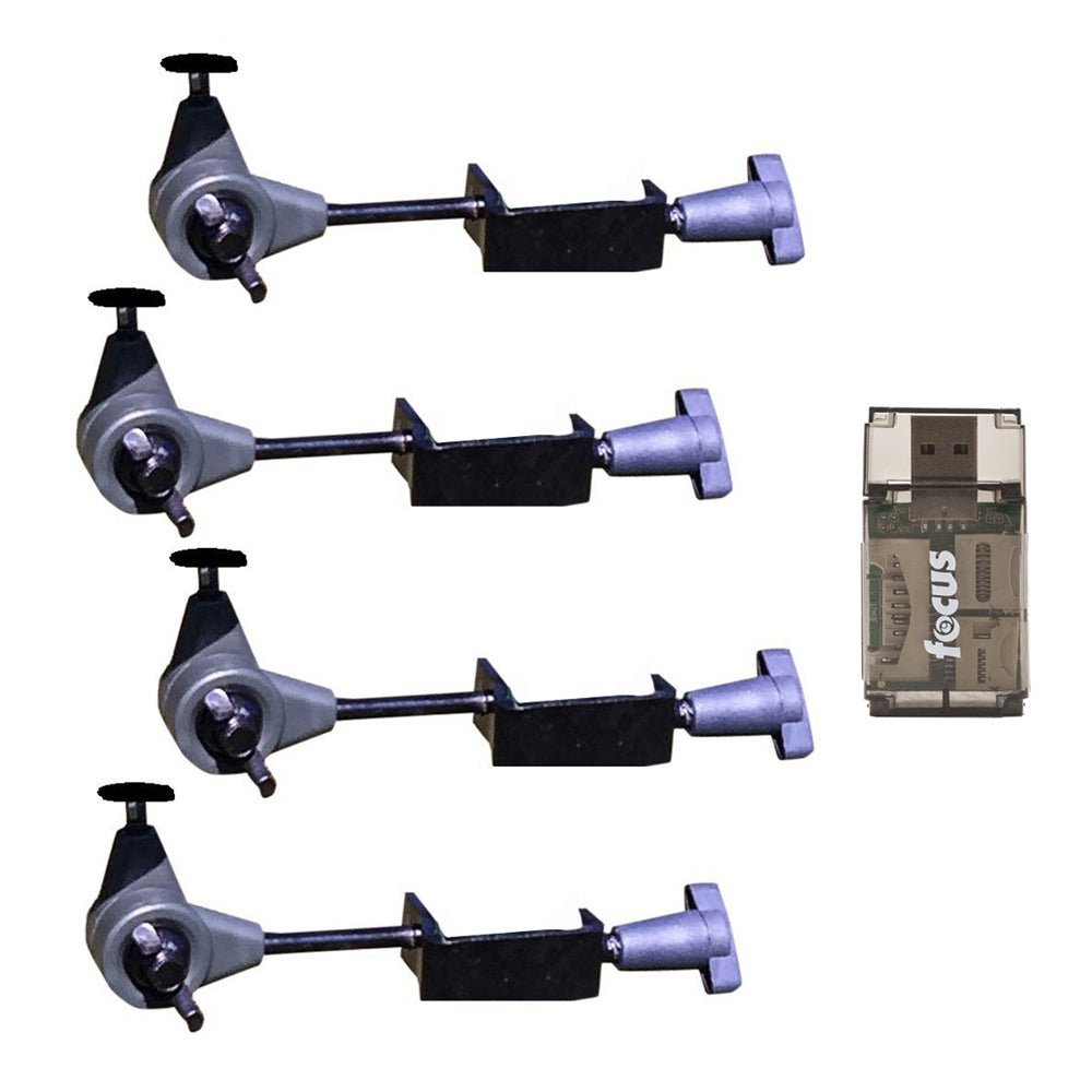 HME Products T-Post Trail Camera Holder (4-Pack) with Card Reader