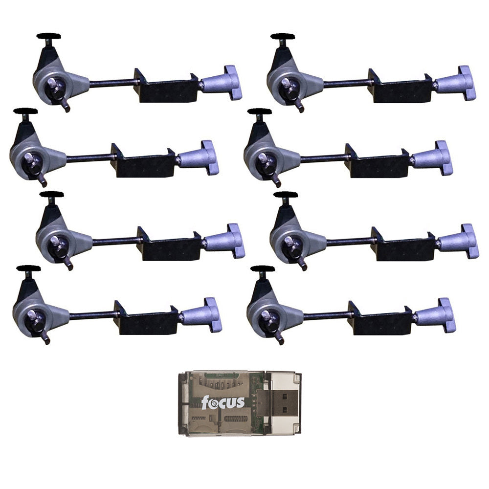 HME Products T-Post Trail Camera Holder (8-Pack) with Card Reader