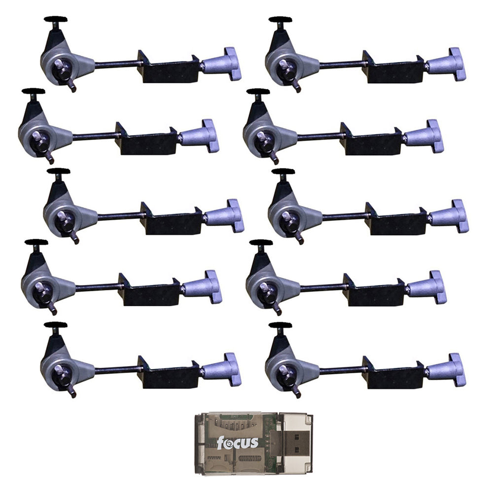 HME Products T-Post Trail Camera Holder (10-Pack) with Card Reader