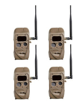 Cuddeback CuddeLink J-Series Trail Cameras 4-Pack with Power and Security Kits
