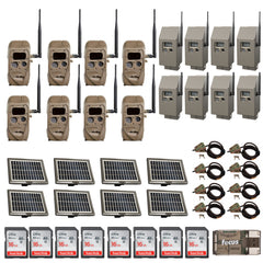 Cuddeback CuddeLink J-Series Trail Cameras 8-Pack with Power and Security Kits