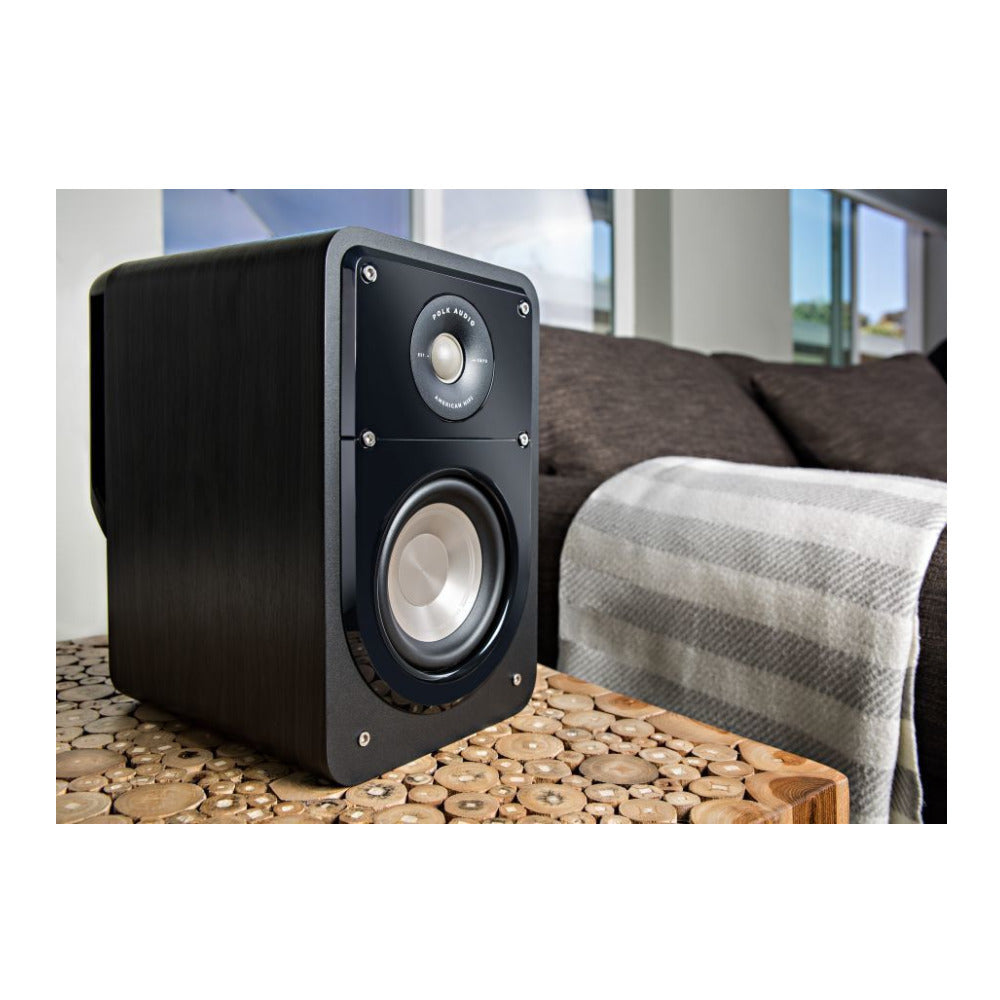Polk Audio Signature Series S15 2-Way Bookshelf Speakers (Black Walnut, Pair)