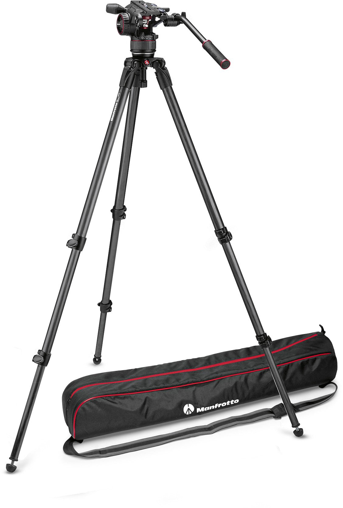 Manfrotto Nitrotech N8 Video Head with Carbon Fiber Single Legs Tripod