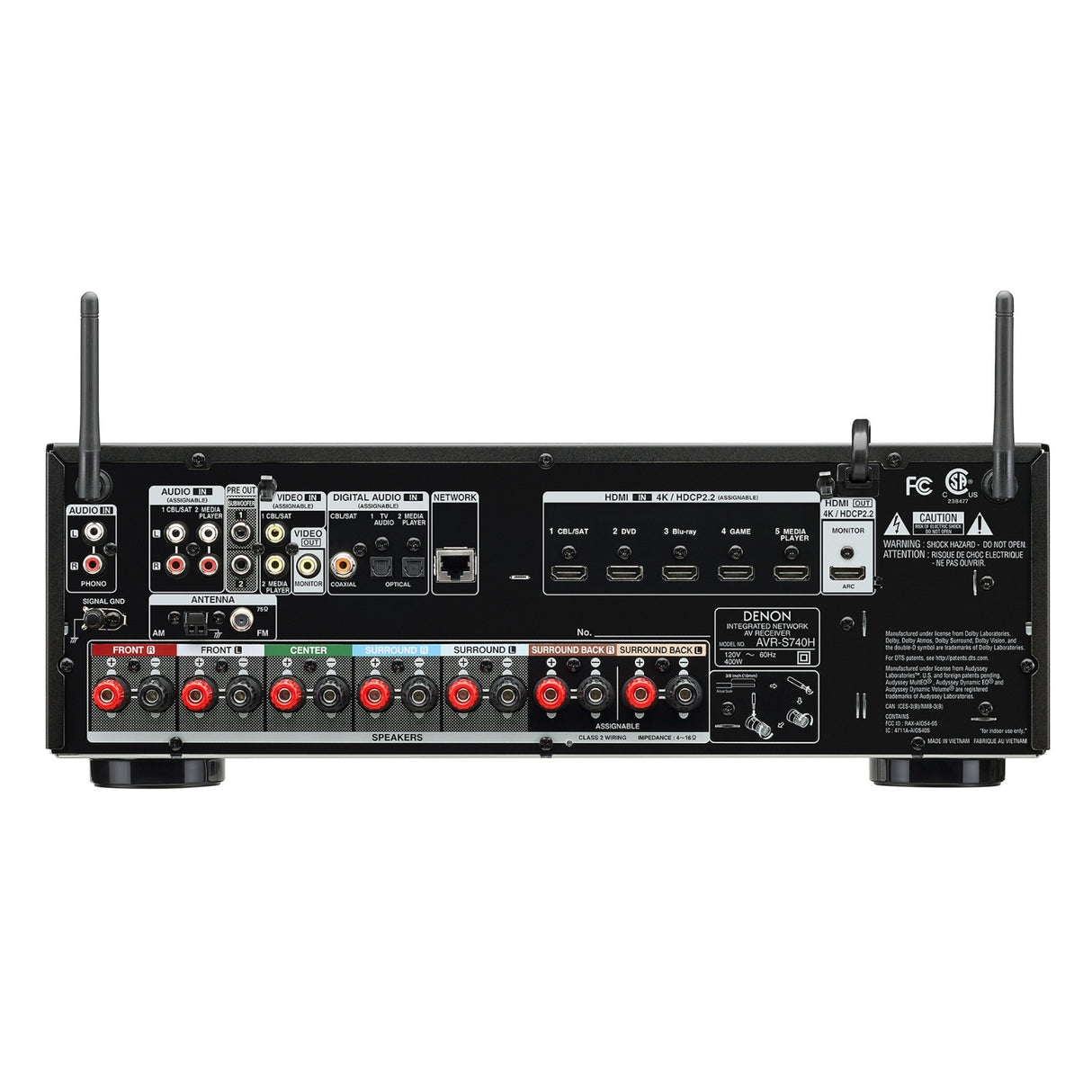 Denon AVR-S740H 7.2-Channel Network A/V Receiver