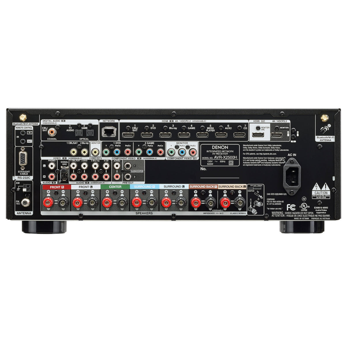 Denon AVR-X2500H 7.2-Channel Network A/V Receiver