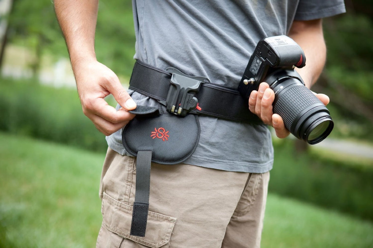 Spider Holster 850 Black Widow Holster and Belt Kit with Camera Cleaning Bundle
