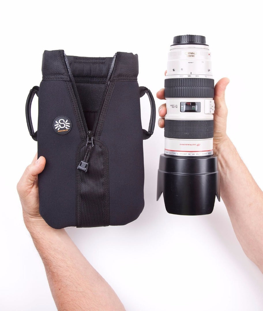 Spider Holster Large and Medium Lens Pouches with SpiderLight Backpacker Kit