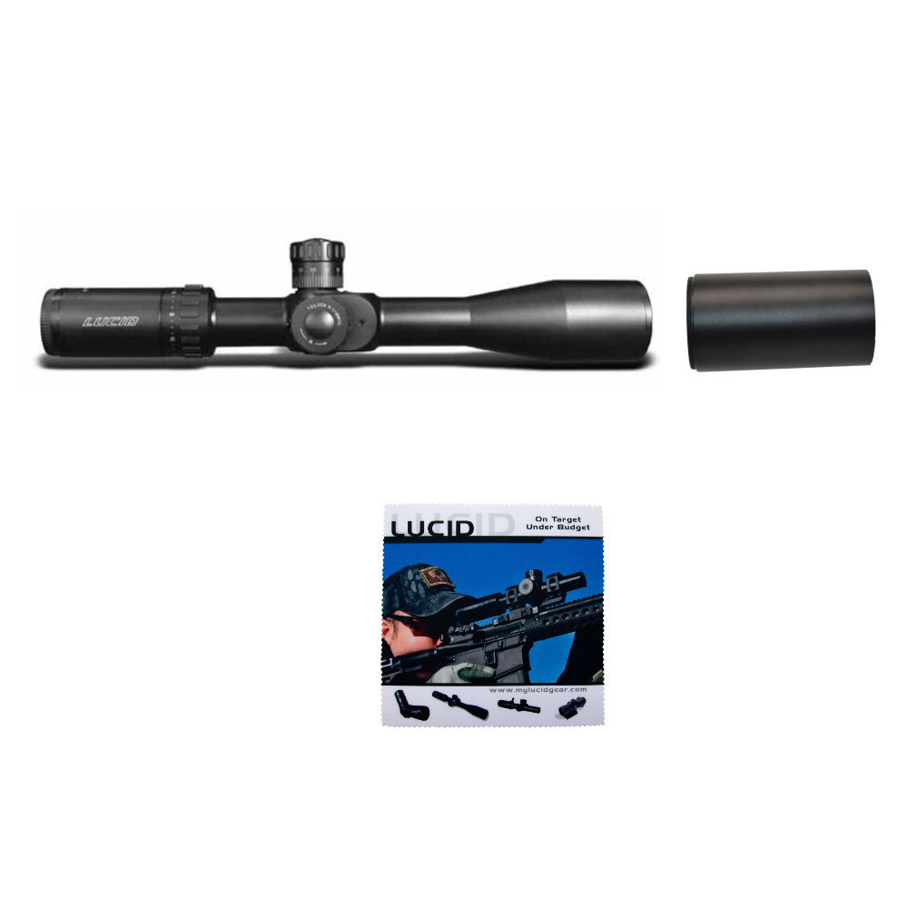 Lucid Optics 4.5-18x33mm MLX Riflescope with Sun Shade and Cleaning Cloth Kit