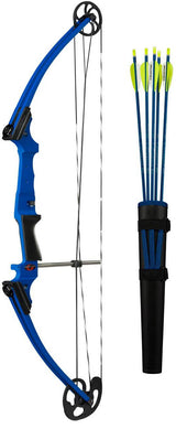 Genesis Archery Original Compound Bow Kit (Right Hand, Blue) with Six Arrows
