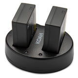 Koah 1600mAh Li-ion Battery for Panasonic DMW-BLC12 (2-pack) with Dual Charger