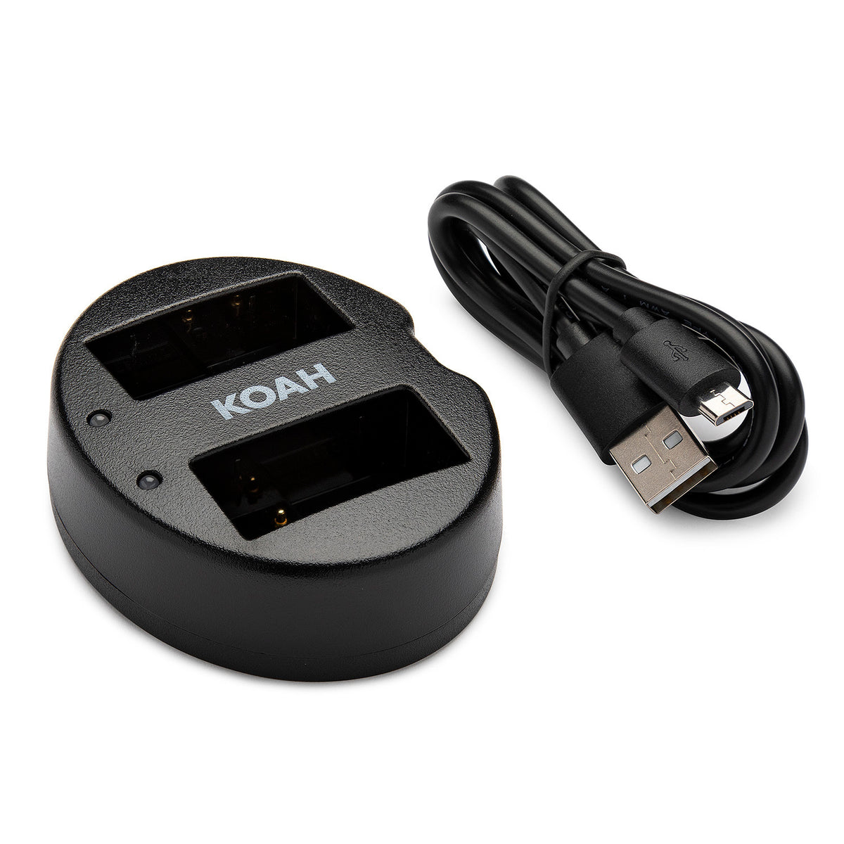 Koah 1600mAh Li-ion Battery for Panasonic DMW-BLC12 (2-pack) with Dual Charger