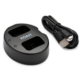 Koah PRO Rechargeable 1300mAh Battery (2-Pack) and Dual Charger for Sony NP-FW50
