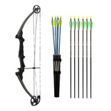 Genesis Bows Original Bow Kit with Arm Guard, Quiver, and 11 Arrows (RH, Black)