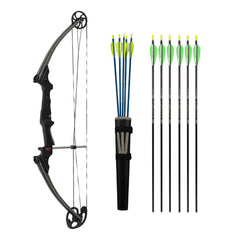 Genesis Bows Original Bow Kit with Arm Guard, Quiver, and 11 Arrows (RH, Black)