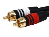 Monoprice 6-Feet Premium 3.5mm Stereo Male to 2RCA Male 22AWG Cable (Gold Plated)