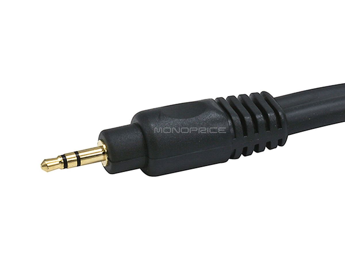 Monoprice 6-Feet Premium 3.5mm Stereo Male to 2RCA Male 22AWG Cable (Gold Plated)