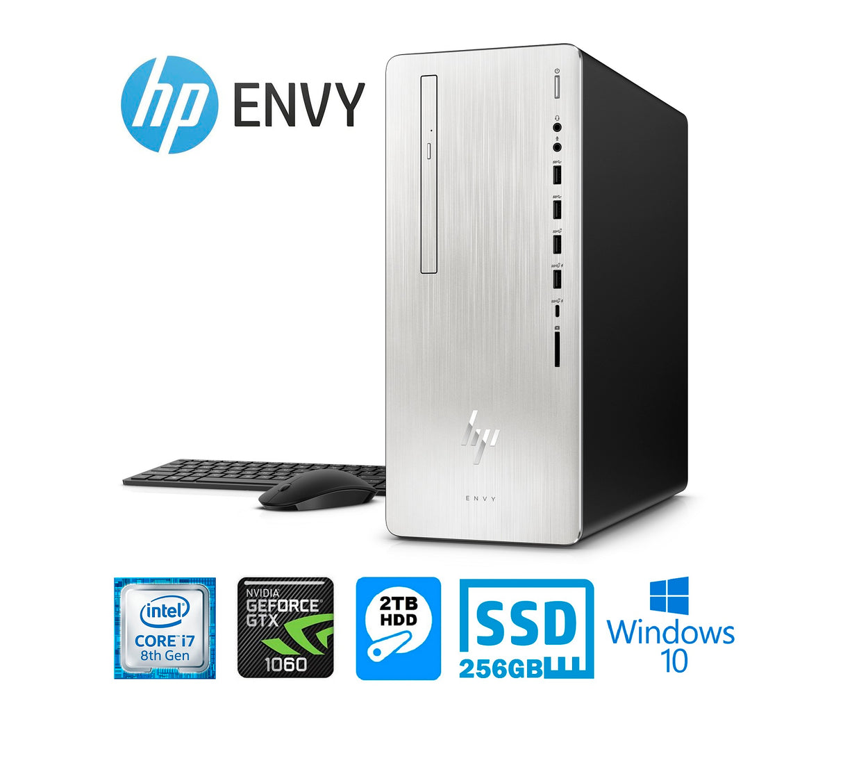 HP Envy 795 Intel Core i7-8700 16GB 2TB HDD+256GB SSD NVIDIA GeForce GTX 1060 PC