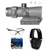 Lucid HD7 Red Dot Sight (Black) with Walker's Hearing and Eye Protection Bundle
