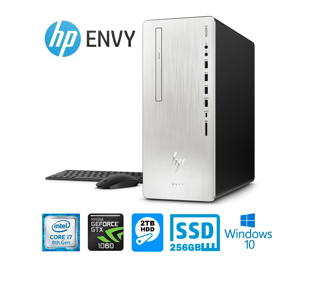 HP Envy 795 Intel Core i7-8700 16GB 2TB HDD+256GB SSD NVIDIA GeForce GTX 1060 PC