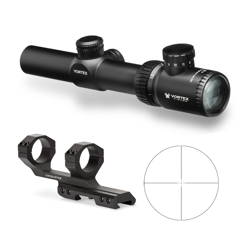 Vortex Crossfire II 1-4x24 Riflescope (MOA Reticle) with 30mm Riflescope Tube