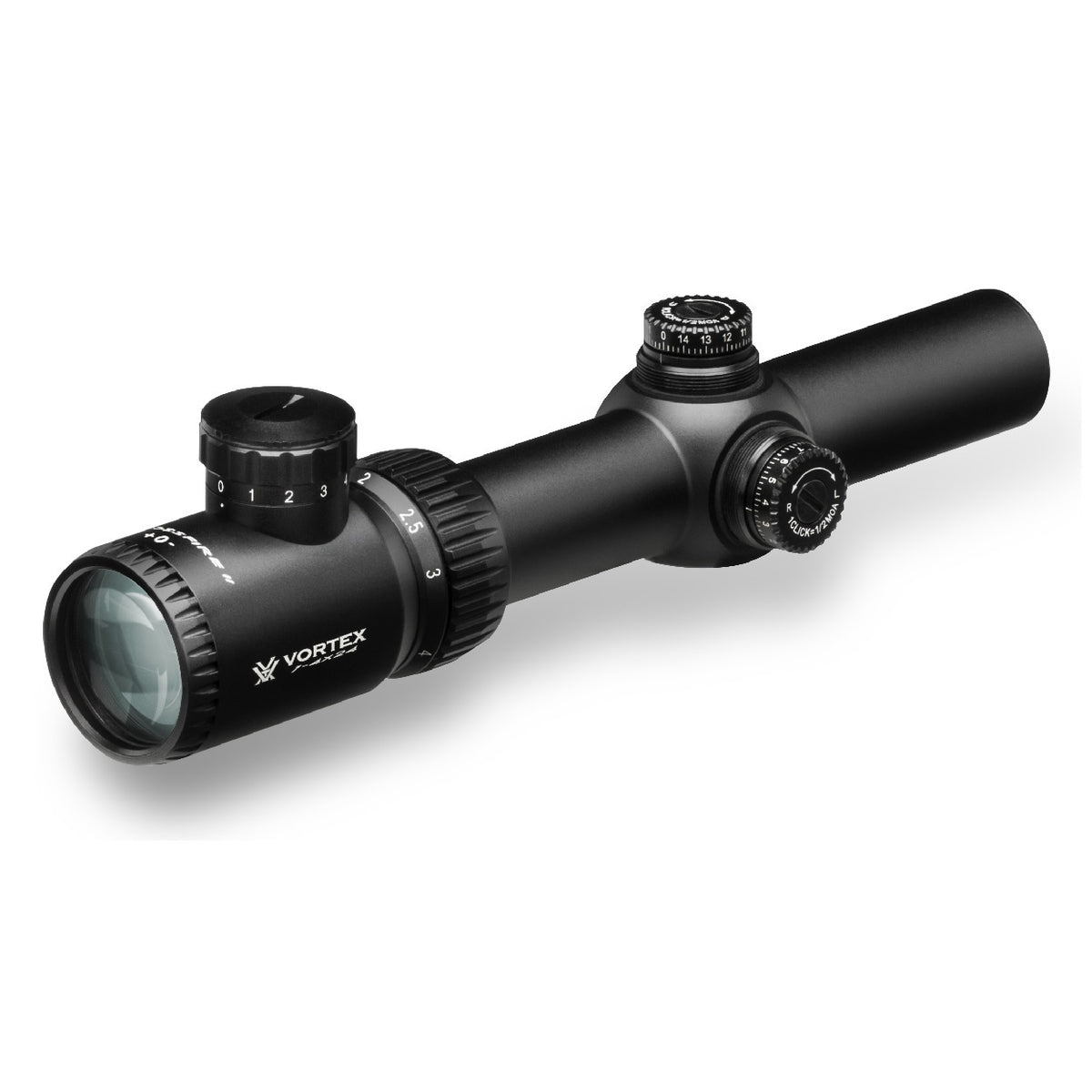 Vortex Crossfire II 1-4x24 Riflescope (V-Brite MOA Reticle) with Hunting Cap