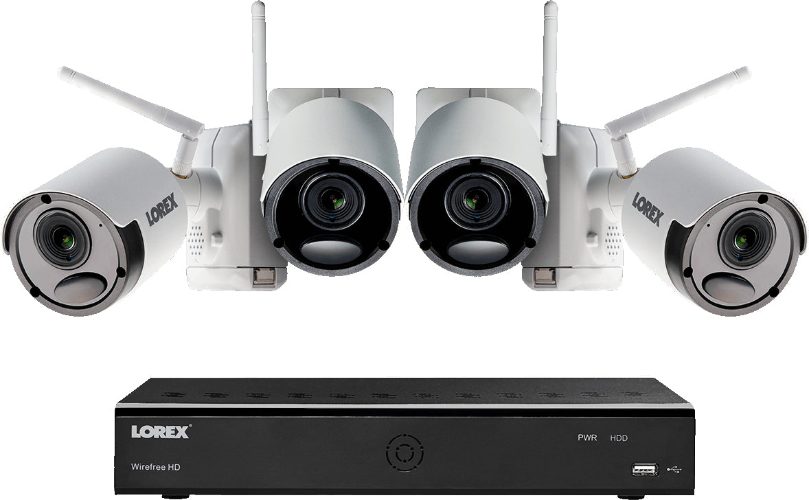 Lorex 6ch 1080p HD Wire-Free Battery Powered Camera System with 4 Metal Cameras