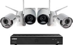 Lorex 6ch 1080p HD Wire-Free Battery Powered Camera System with 4 Metal Cameras