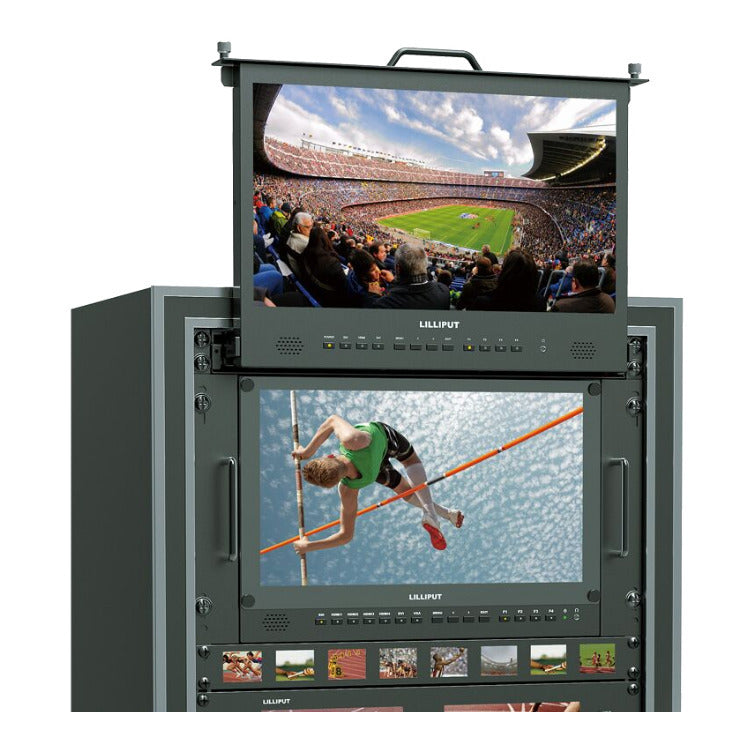 Lilliput RM-1730S 17.3-Inch 1RU FHD Pull-out Rackmount Monitor with Waveform, Vector