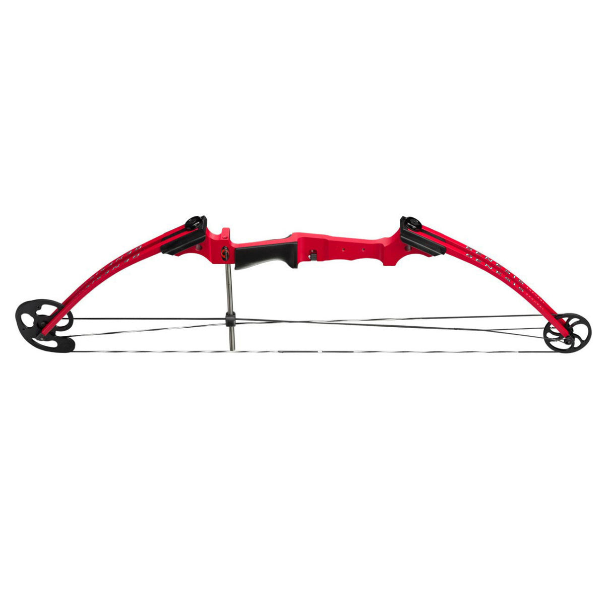Genesis Archery Original Compound Bow (Left Hand, Red) with Arrows and Case