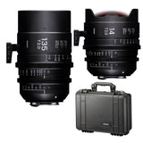 Sigma 14mm and 135mm Lenses for Sony E Mount with Case