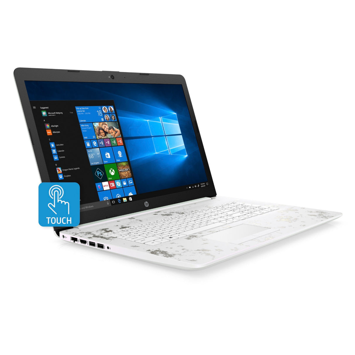 HP 15.6” WLED Touch Screen Laptop Intel Core i5-8250U 8GB DDR4 1TB HDD Microsoft Office 365 Personal 1Yr. (Pearl White)