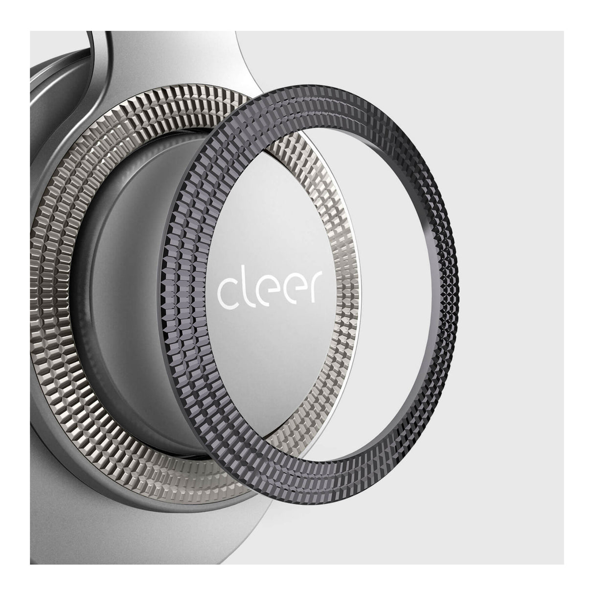 Cleer Flow Hybrid Noise-Canceling Bluetooth Wireless Over-Ear Headphones (Silver)