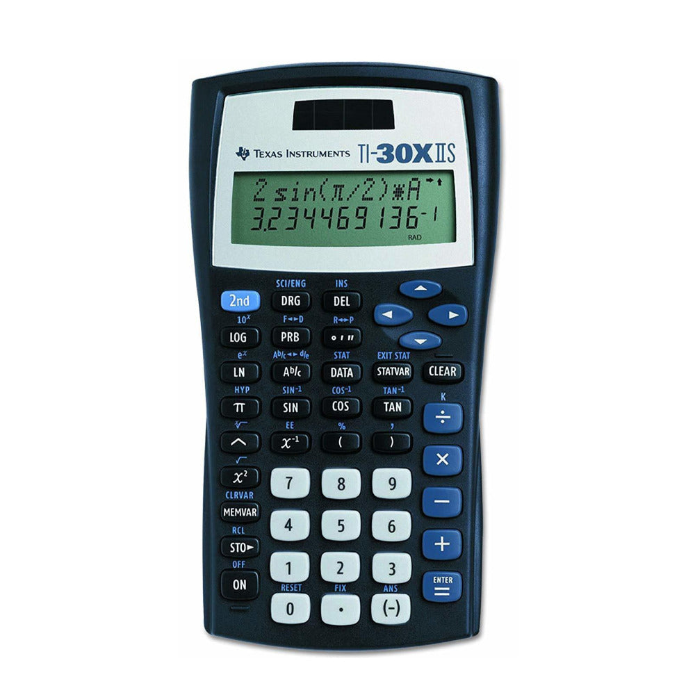 Texas Instruments TI-30XIIS Scientific Calculator (Black / Blue Accents)