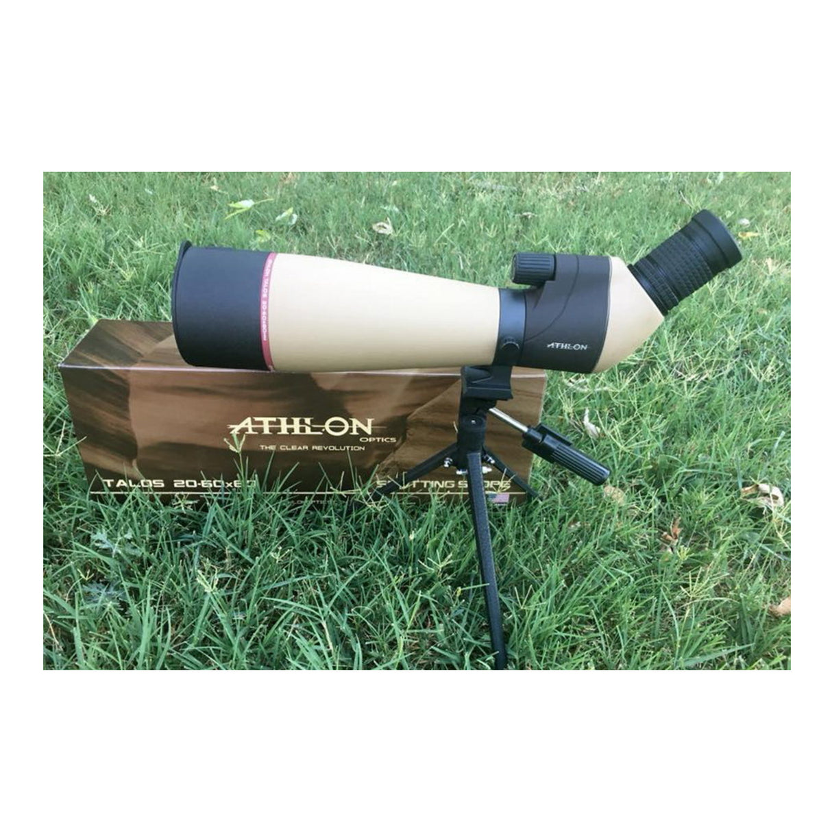 Athlon Optics Talos 20-60x80 Angled Spotting Scope (Tan)