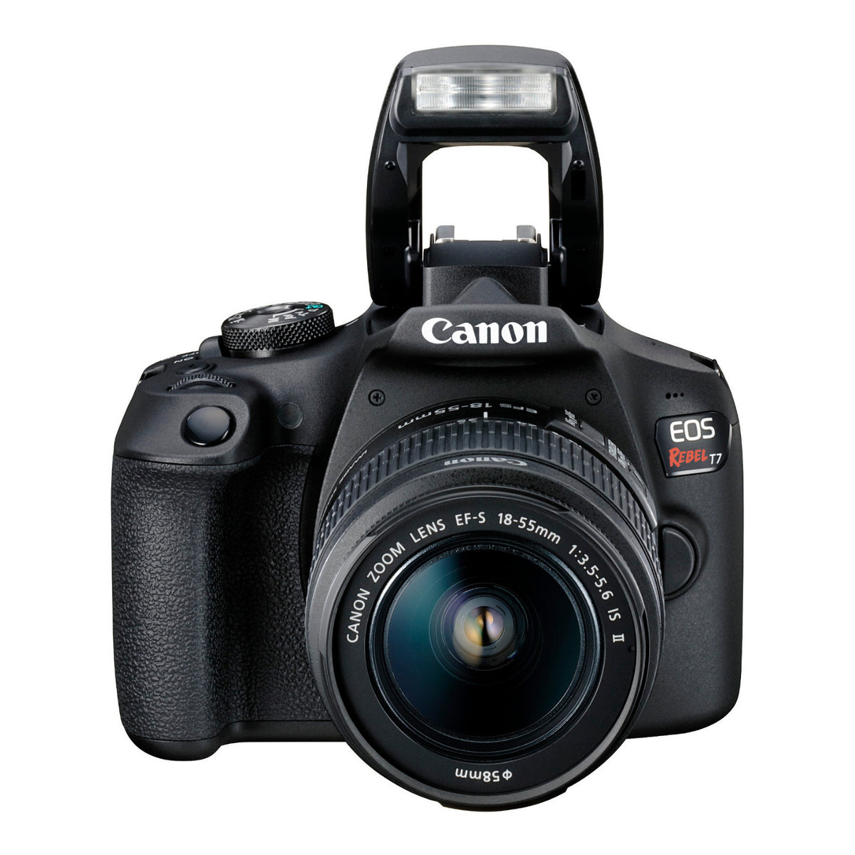 Canon EOS Rebel T7 DSLR Camera with EF-S 18-55mm IS II Lens Kit, 64 GB and Spare Battery Bundle