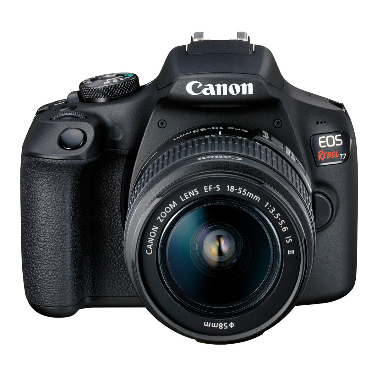 Canon EOS Rebel T7 DSLR Camera with EF-S 18-55mm IS II Lens Kit, 64 GB and Spare Battery Bundle